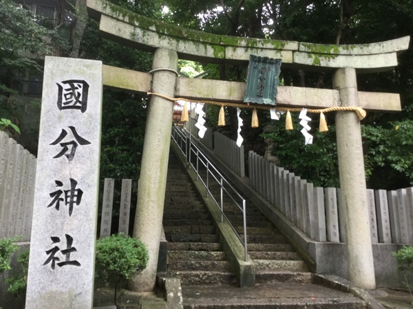 鳥居から見た国分神社