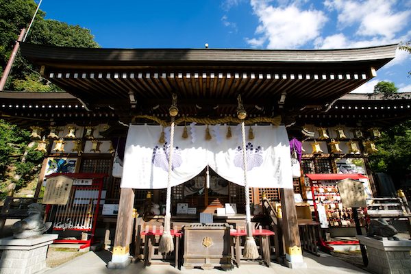 正面から見た恩智神社